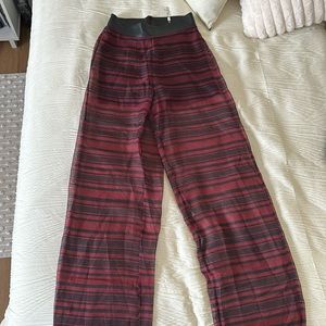 J. Lindeberg Caisa Printed chiffon pant with leather pants and built in shorts